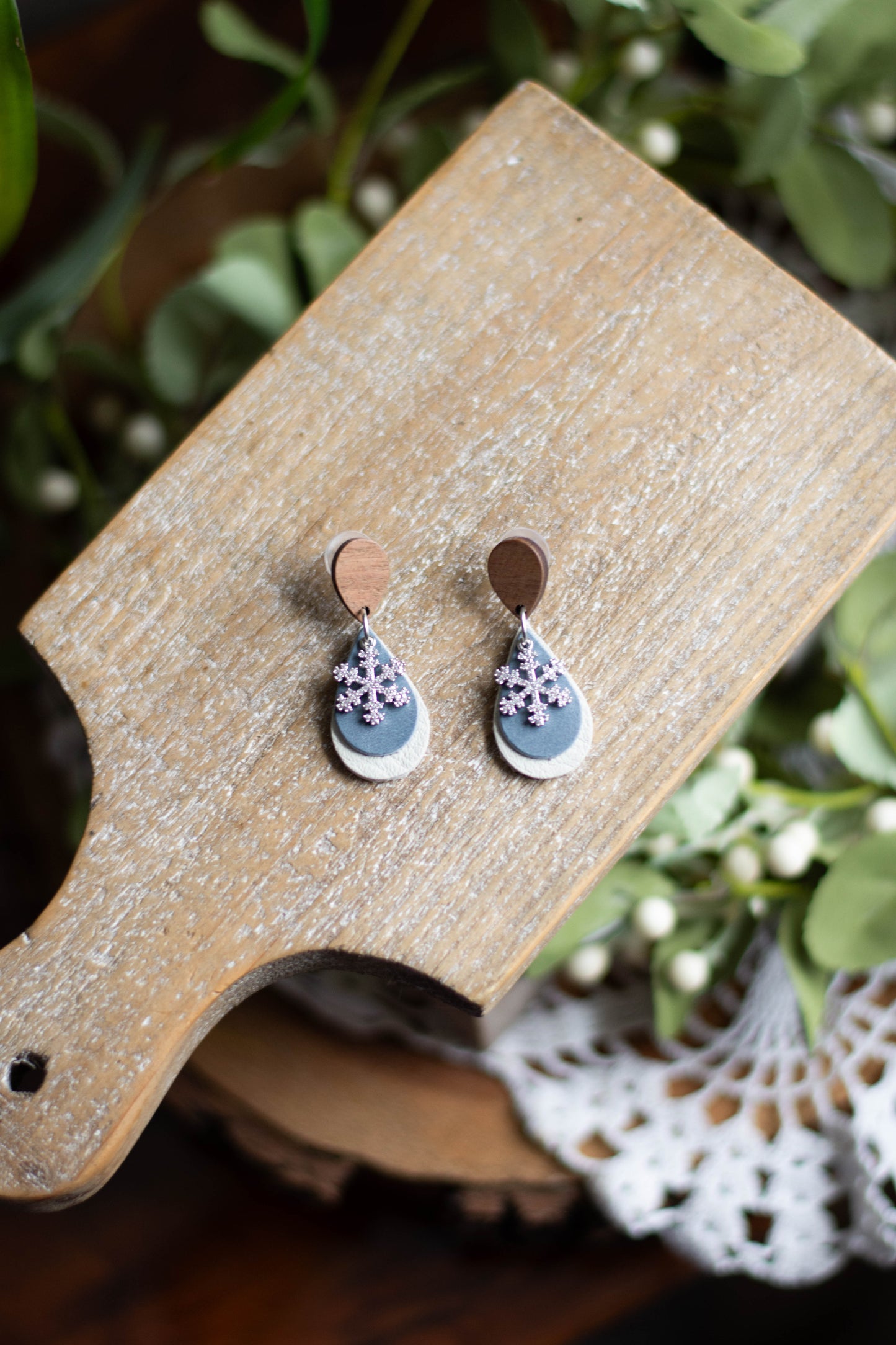 Blue Teardrop Snowflake