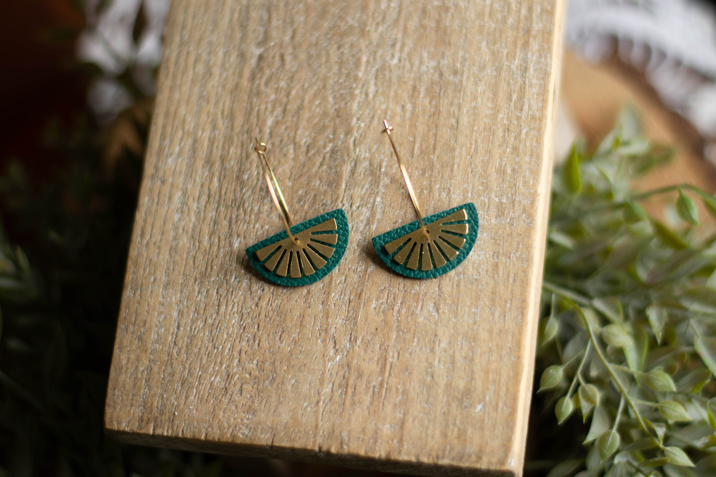 Sunbeam + Leather Hoop