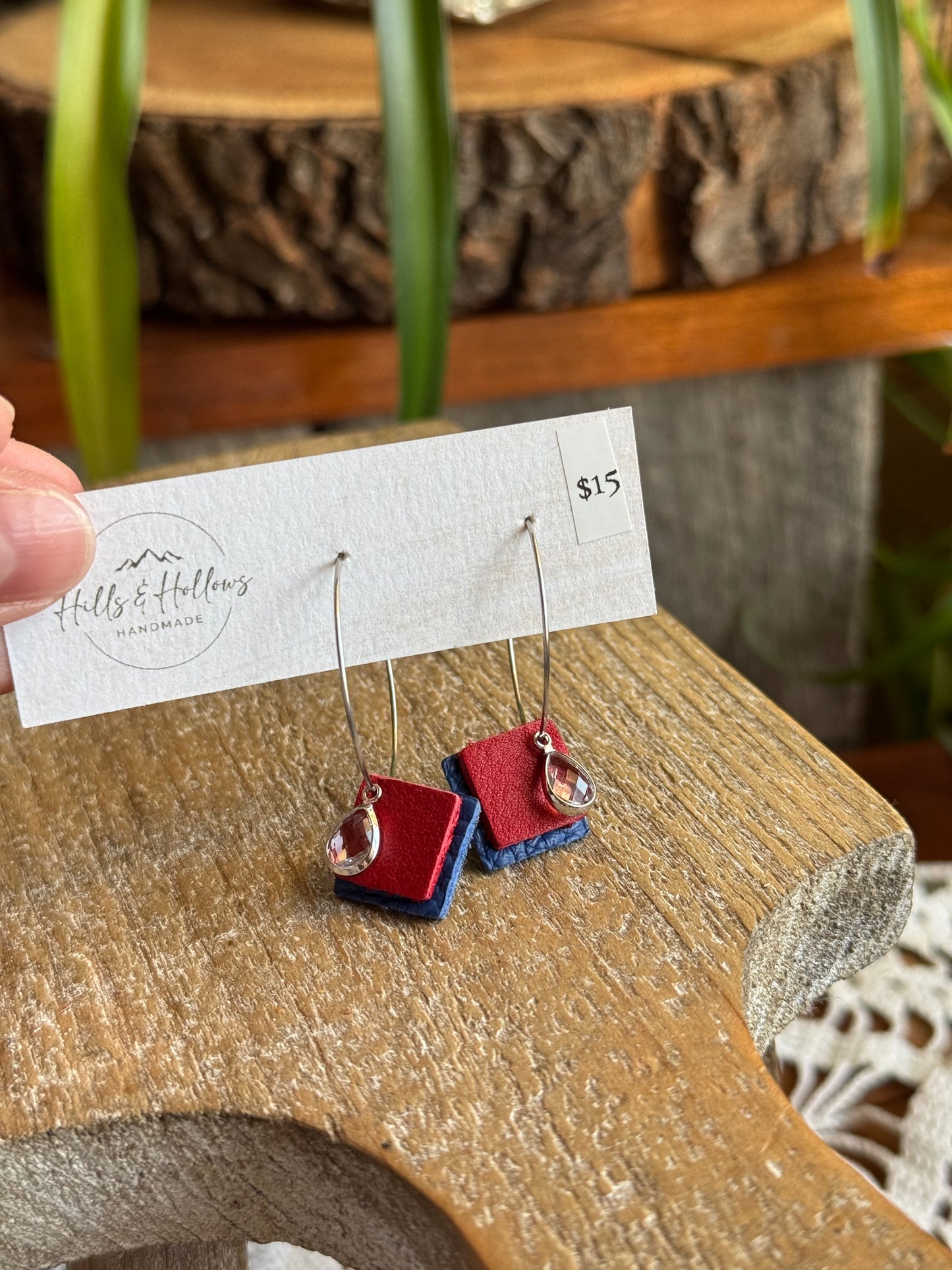 Red & Blue Hoop with Charm