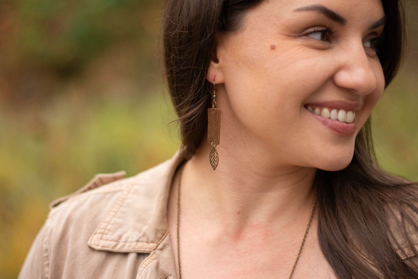 Rustic Leaf Dangle Set