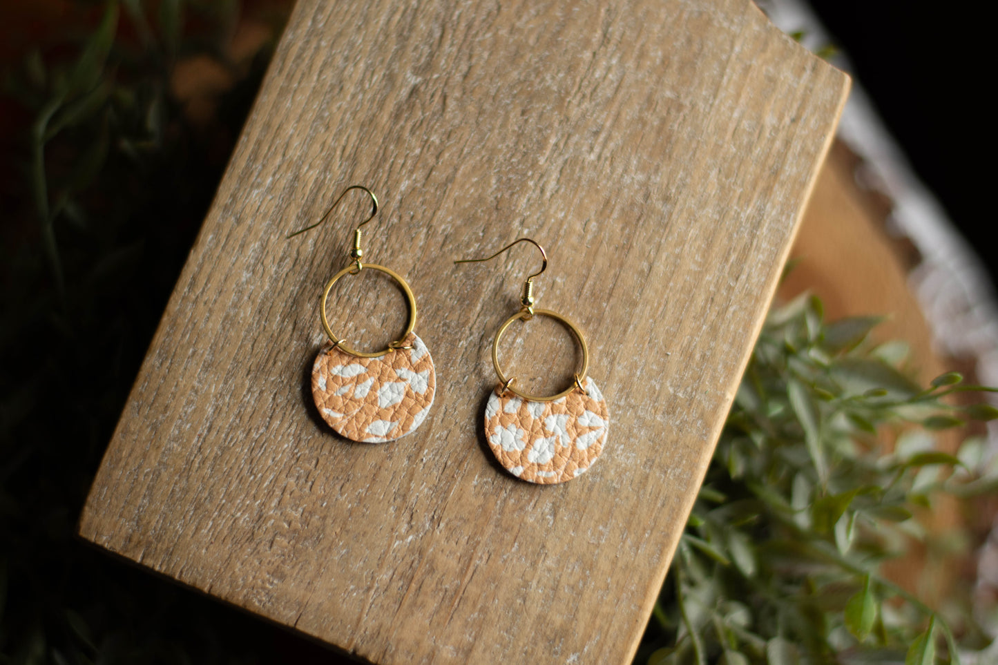 Mustard Floral Circle Drop