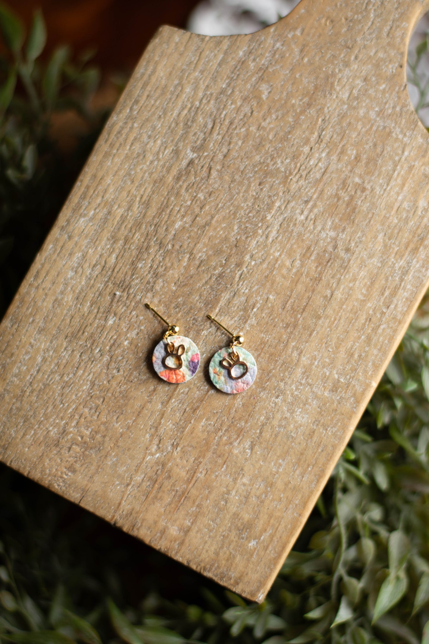 Little Bunnies in Watercolor Floral