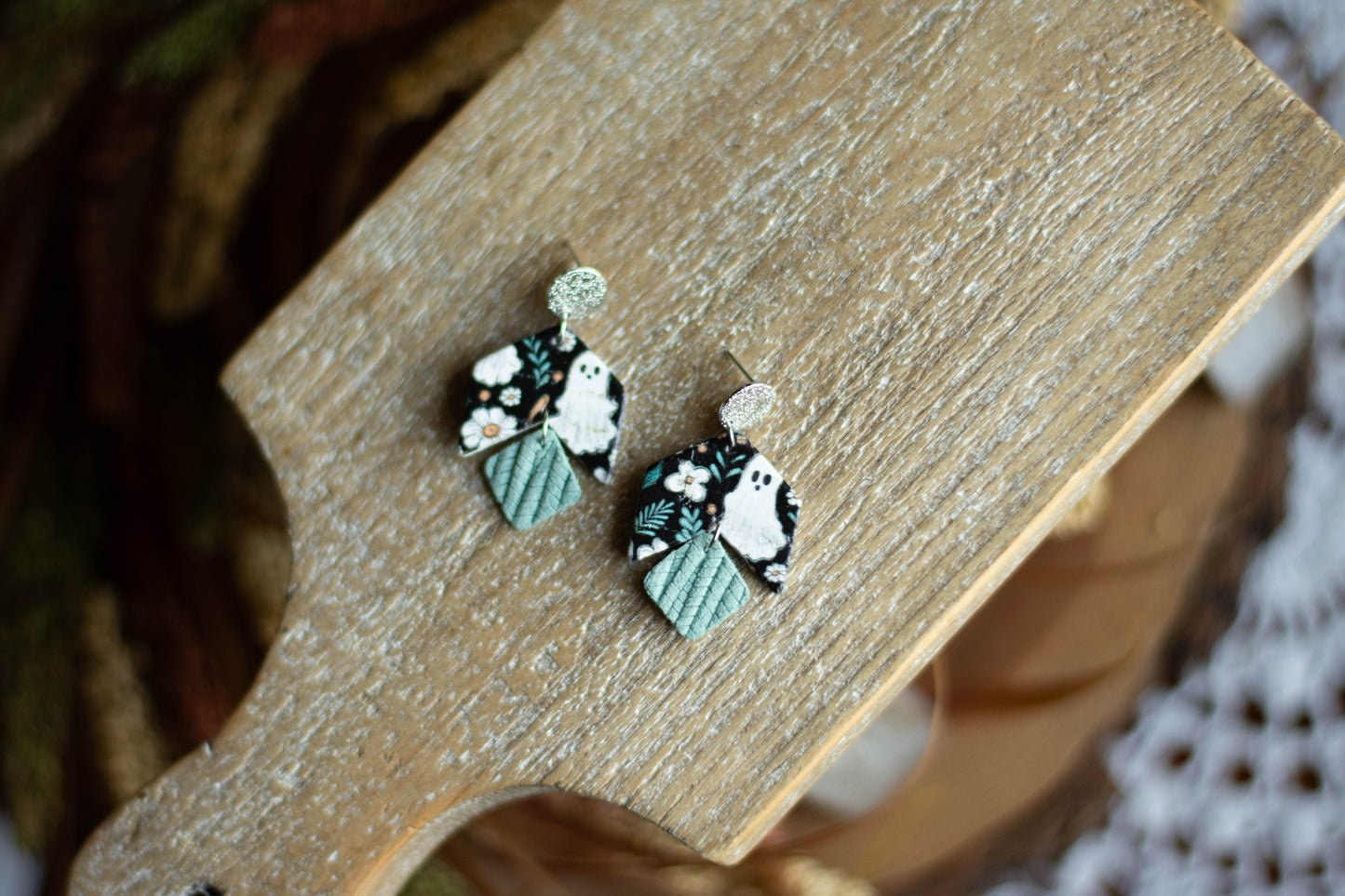Floral Ghost Dangle