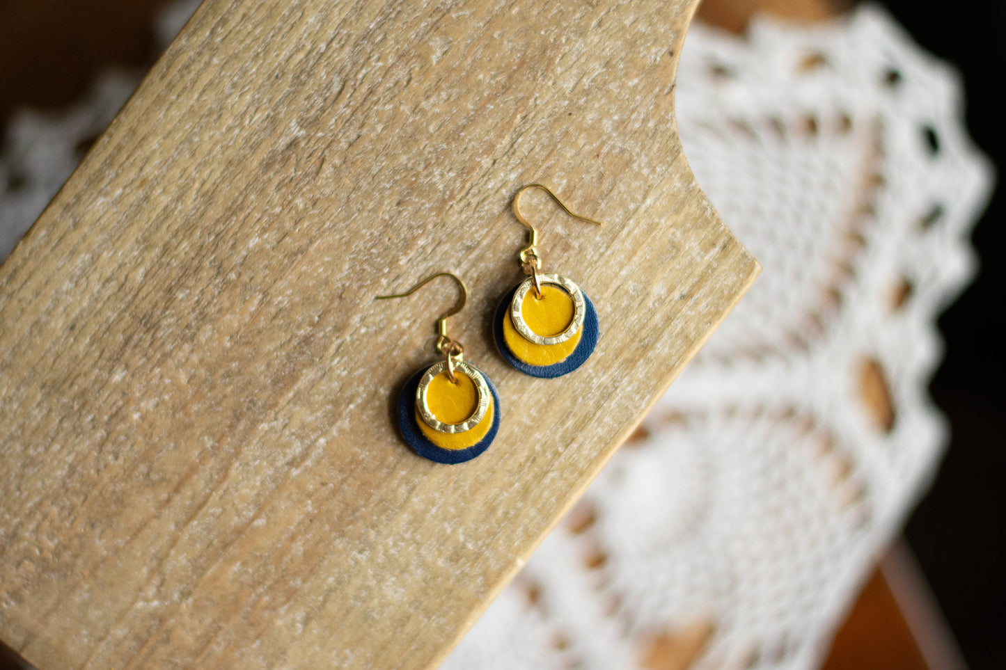 Blue + Gold Two-Tone Circles