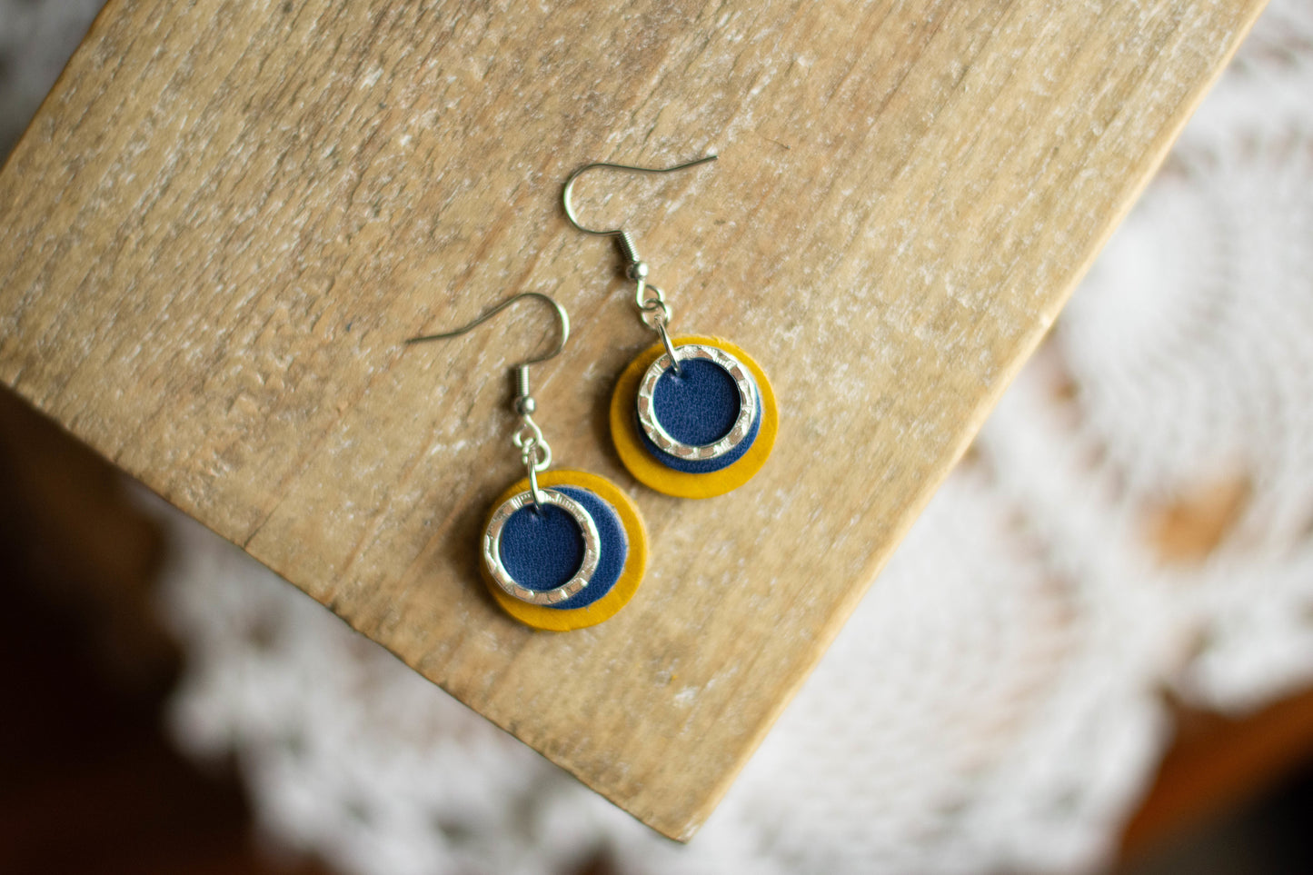 Blue + Gold Two-Tone Circles