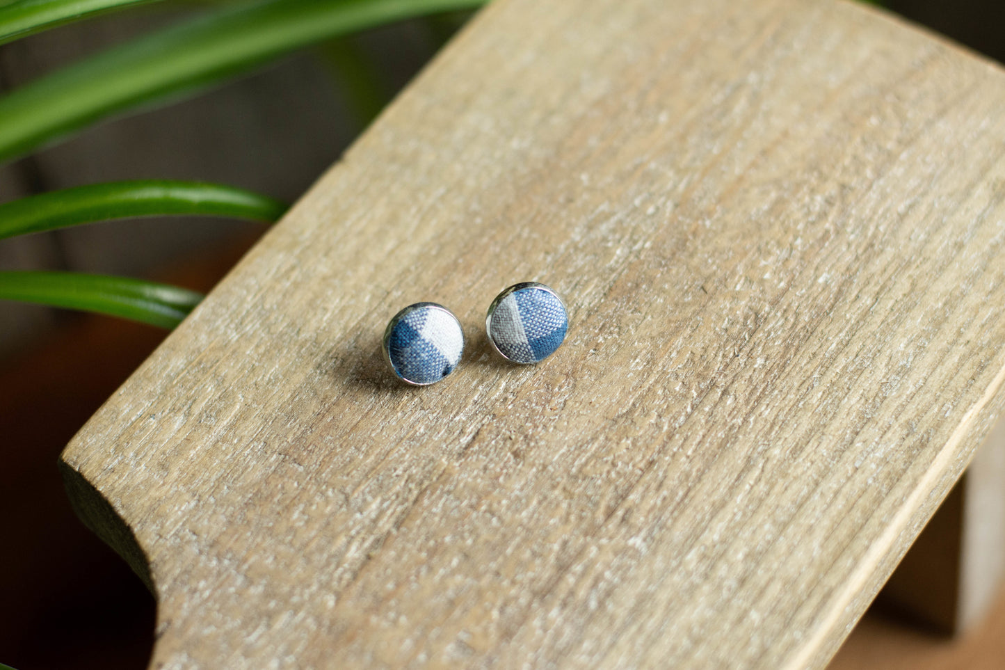 Denim Bubble Stud