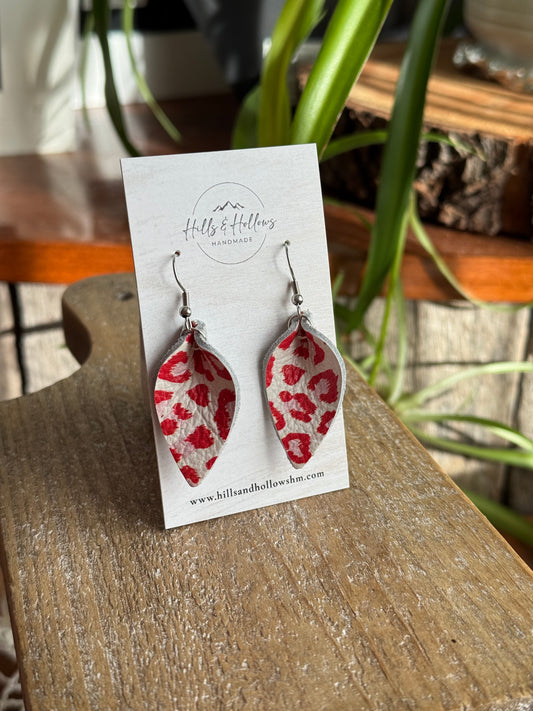 Red Leopard Small Leafdrop