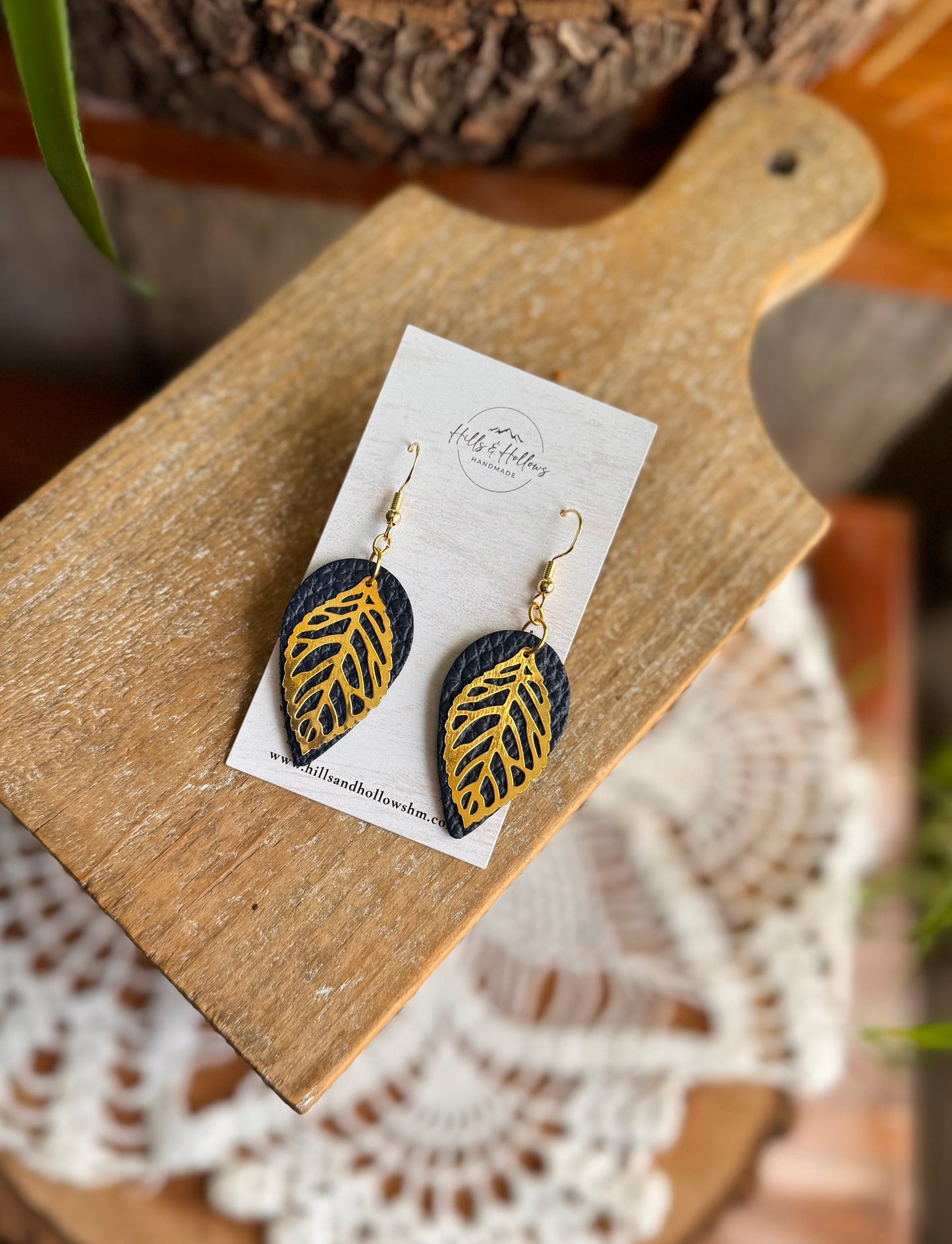 Navy + Gold Leaf