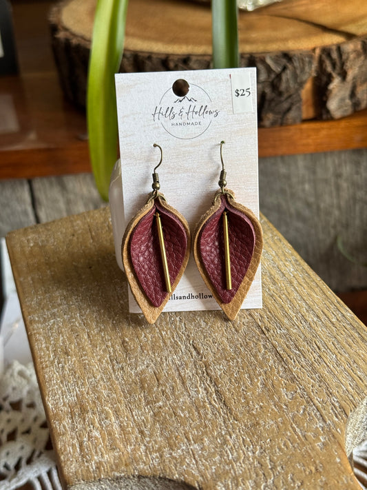 Burgundy & Brown