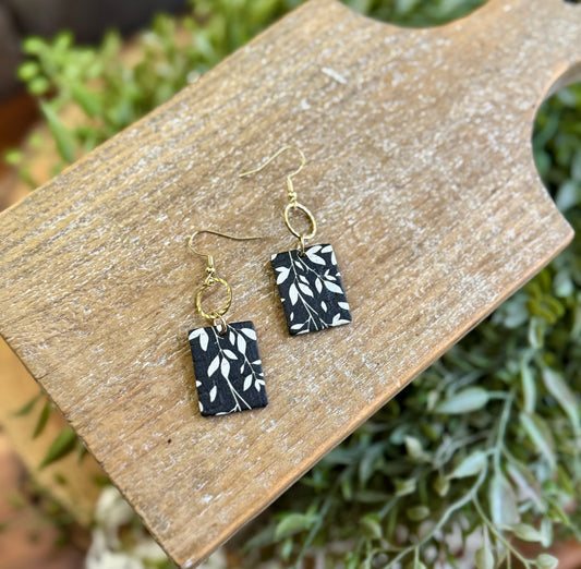 Black Botanical Square