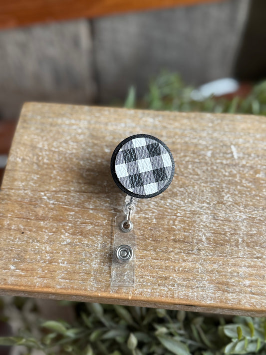 Plaid Badge Reel