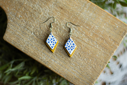 Royal Blue + Gold Deco Triangle