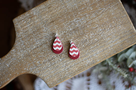 Mini Teardrop | Red + White