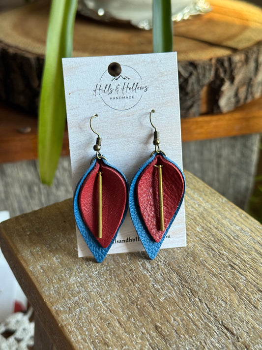 Red & Blue Leafdrop