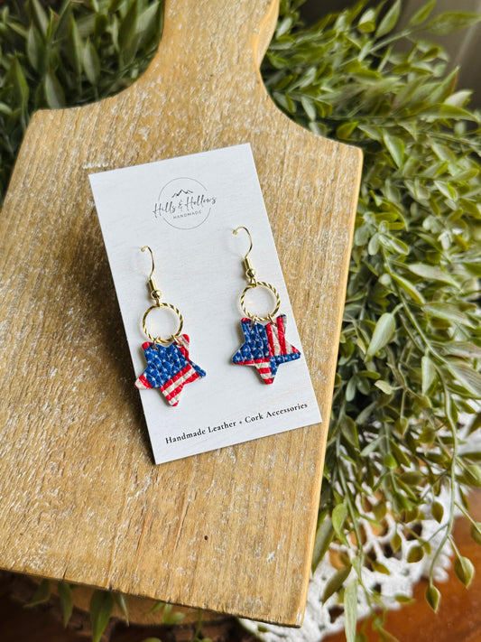 Antique Flag Star Dangle