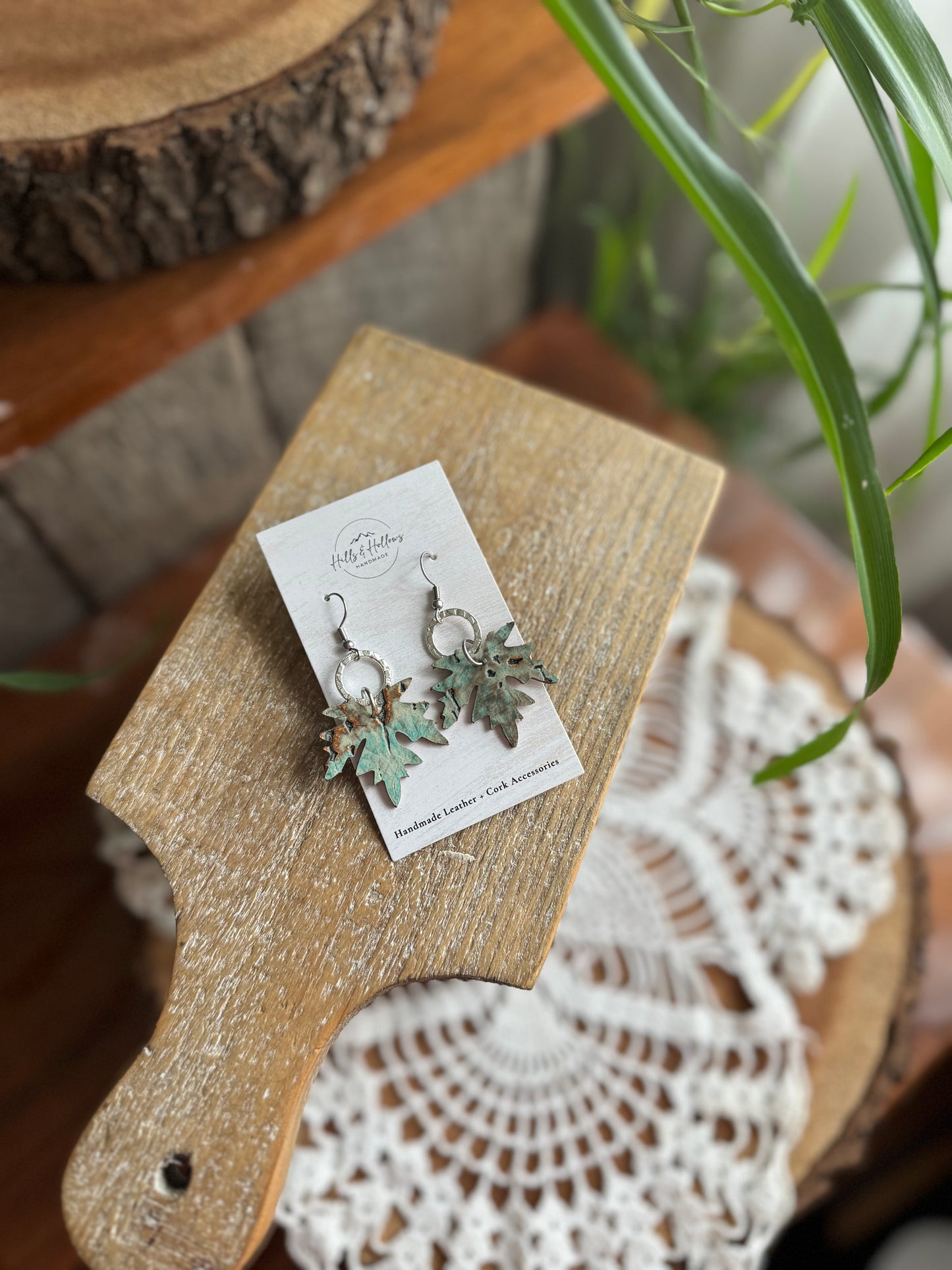 Turquoise + Gold Maple Leaf