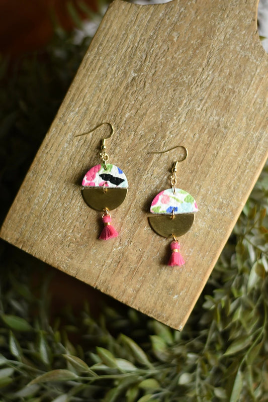 Rainbow Floral Dangle