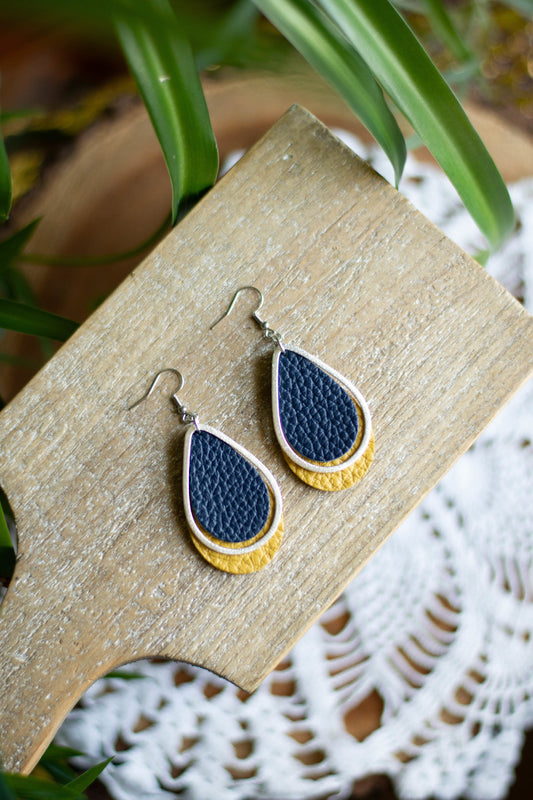 Blue & Gold Teardrops