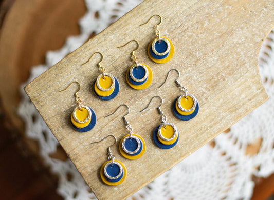 Blue + Gold Two-Tone Circles