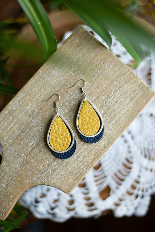 Gold & Blue Teardrops