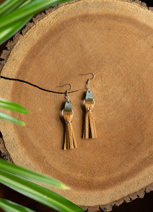 Olive + Brown Two-Tone Tassel